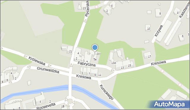Gubin, Fabryczna, 7, mapa Gubin