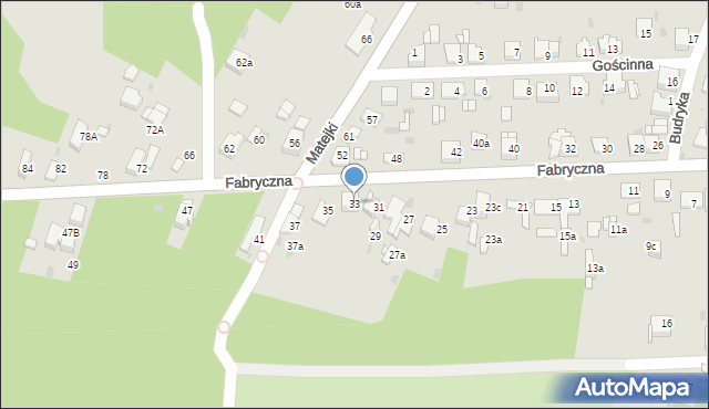 Jaworzno, Fabryczna, 33, mapa Jaworzno