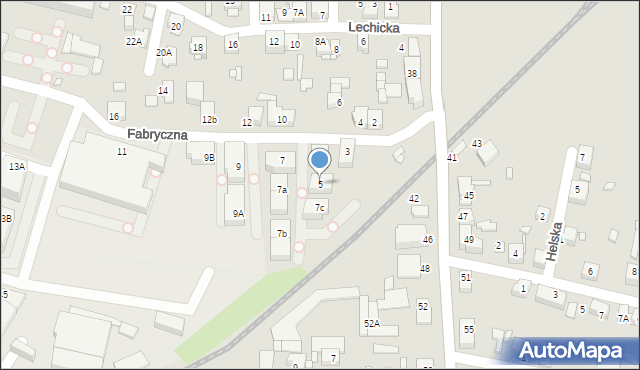 Katowice, Fabryczna, 5, mapa Katowic
