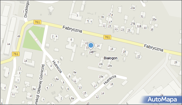 Kielce, Fabryczna, 14B, mapa Kielc