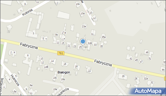 Kielce, Fabryczna, 27, mapa Kielc