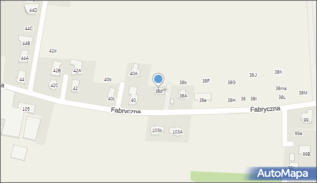 Kolonia Lesznowola, Fabryczna, 38d, mapa Kolonia Lesznowola