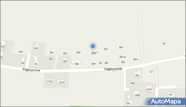 Kolonia Lesznowola, Fabryczna, 38G, mapa Kolonia Lesznowola