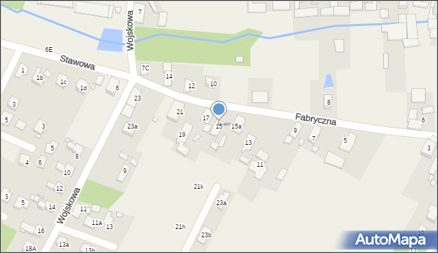 Komprachcice, Fabryczna, 15, mapa Komprachcice