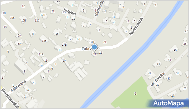 Konstancin-Jeziorna, Fabryczna, 14, mapa Konstancin-Jeziorna