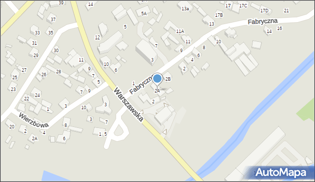 Konstancin-Jeziorna, Fabryczna, 2A, mapa Konstancin-Jeziorna