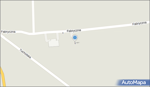 Koronowo, Fabryczna, 8, mapa Koronowo