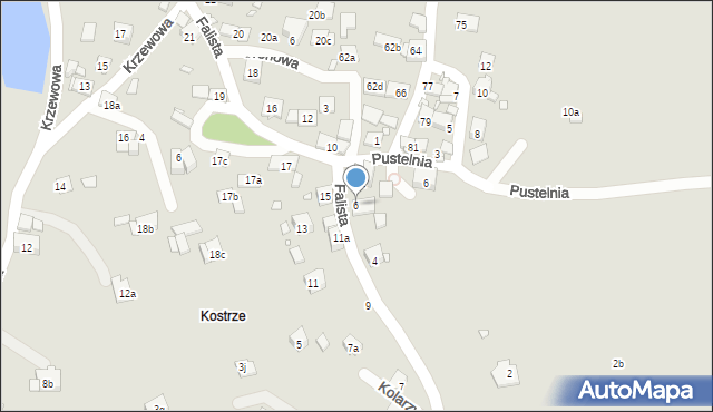 Kraków, Falista, 6, mapa Krakowa