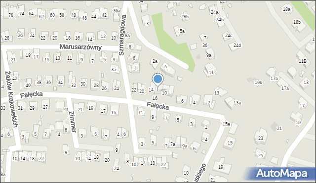 Kraków, Fałęcka, 12, mapa Krakowa