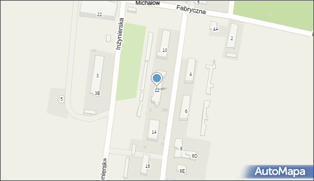 Leszno, Fabryczna, 12, mapa Leszno