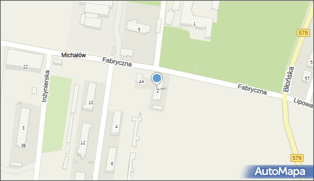 Leszno, Fabryczna, 2, mapa Leszno