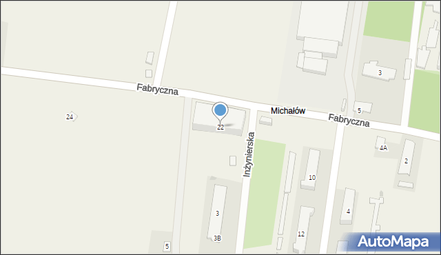 Leszno, Fabryczna, 22, mapa Leszno