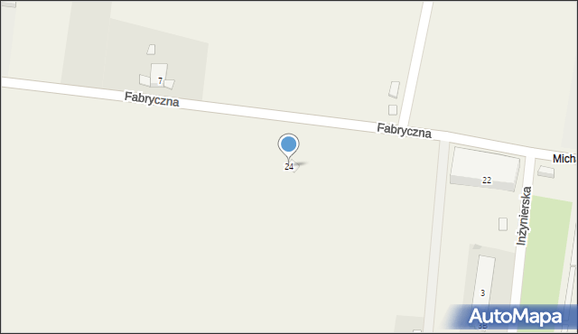 Leszno, Fabryczna, 24, mapa Leszno