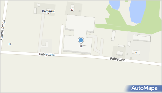 Leszno, Fabryczna, 9B, mapa Leszno