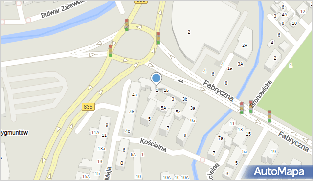 Lublin, Fabryczna, 1, mapa Lublina