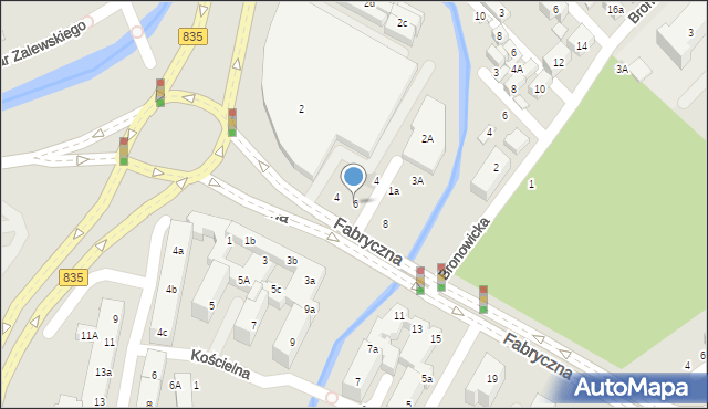 Lublin, Fabryczna, 6, mapa Lublina