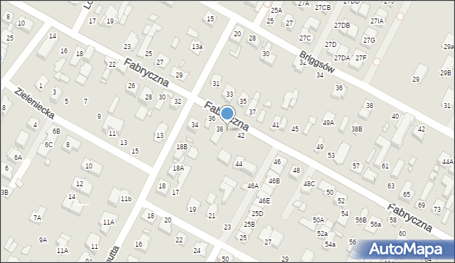 Marki, Fabryczna, 40, mapa Marki