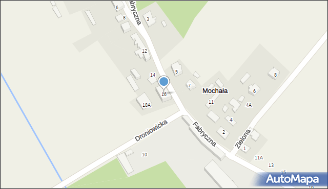 Mochała, Fabryczna, 16, mapa Mochała