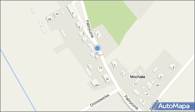 Mochała, Fabryczna, 16A, mapa Mochała