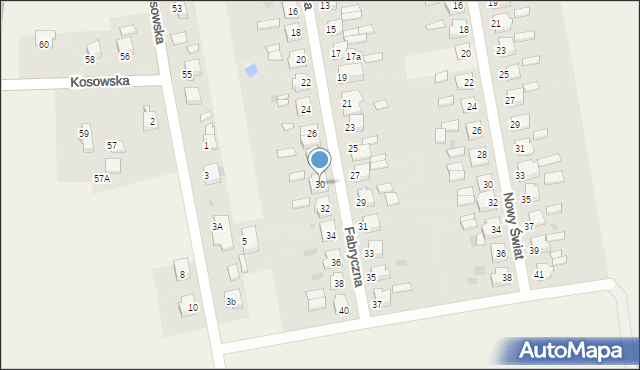 Moszczenica, Fabryczna, 30, mapa Moszczenica