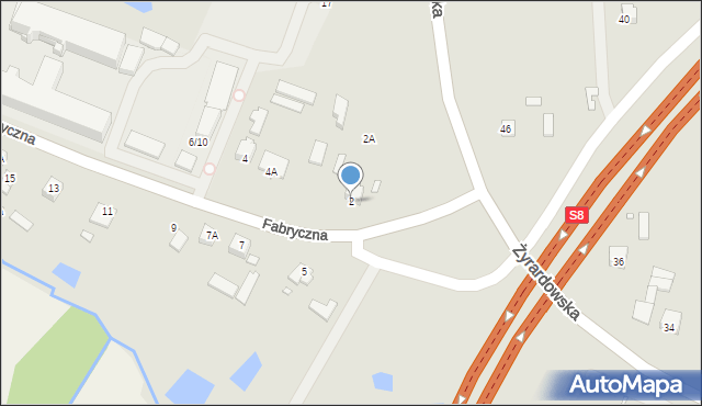 Mszczonów, Fabryczna, 2, mapa Mszczonów