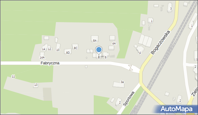 Nowogród Bobrzański, Fabryczna, 8, mapa Nowogród Bobrzański