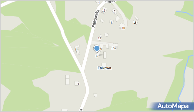 Nowy Sącz, Falkowska, 17, mapa Nowego Sącza
