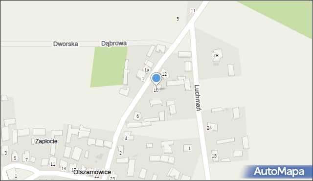 Olszamowice, Fałkowska, 10, mapa Olszamowice