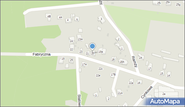 Orzesze, Fabryczna, 20, mapa Orzesze