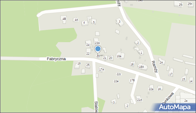 Orzesze, Fabryczna, 23, mapa Orzesze