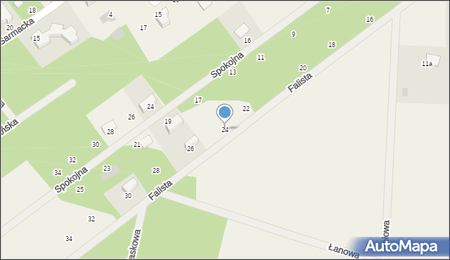 Osowiec, Falista, 24, mapa Osowiec