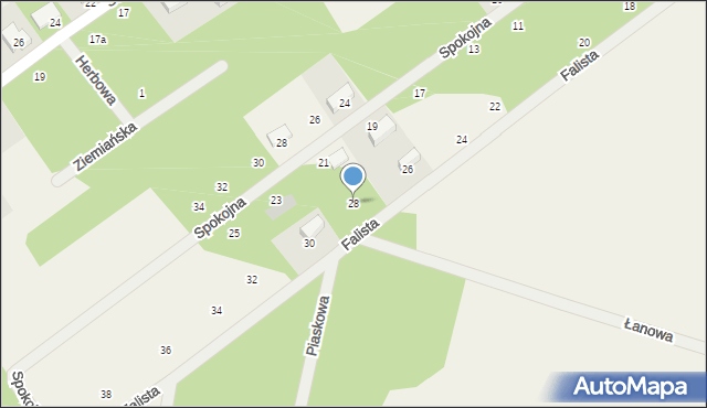 Osowiec, Falista, 28, mapa Osowiec