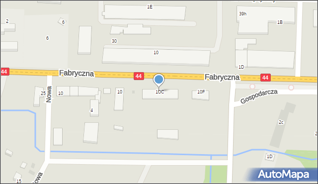 Oświęcim, Fabryczna, 10C, mapa Oświęcimia