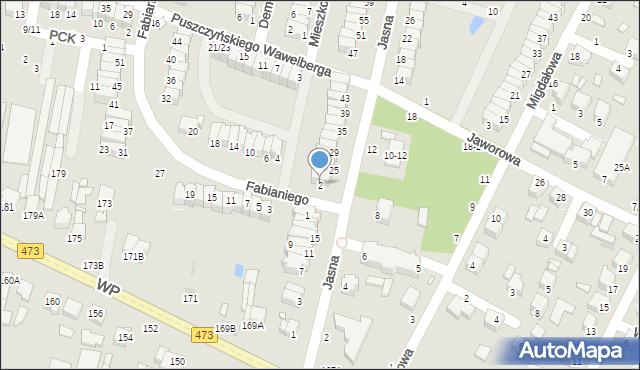Piotrków Trybunalski, Fabianiego Józefa, 2, mapa Piotrków Trybunalski