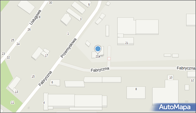 Police, Fabryczna, 21a, mapa Police