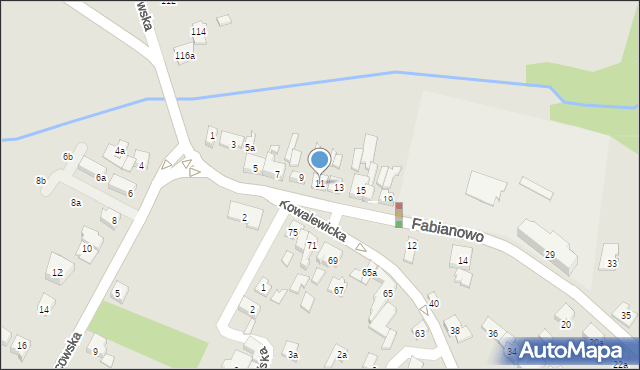 Poznań, Fabianowo, 11, mapa Poznania