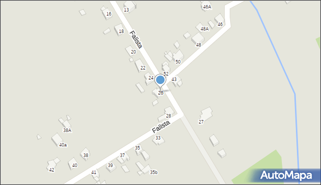 Rybnik, Falista, 26, mapa Rybnika