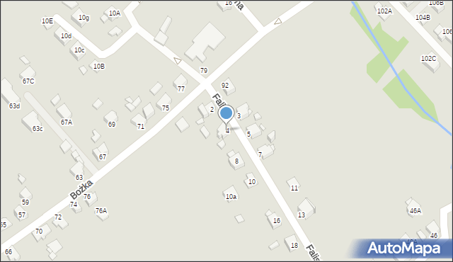 Rybnik, Falista, 4, mapa Rybnika