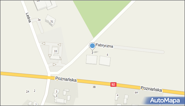 Sękowo, Fabryczna, 2, mapa Sękowo