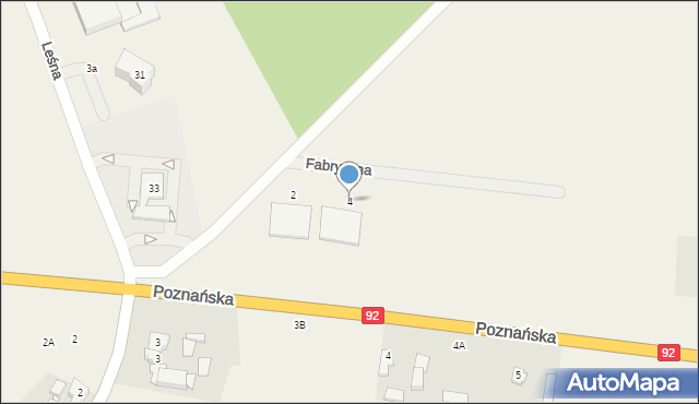 Sękowo, Fabryczna, 4, mapa Sękowo