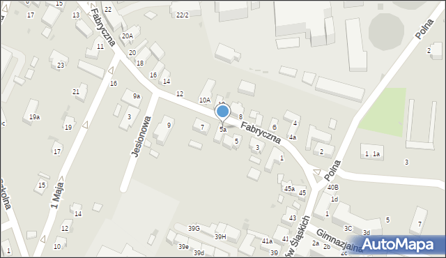 Siechnice, Fabryczna, 5a, mapa Siechnice