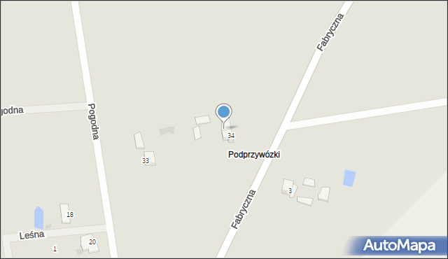 Sokołów Podlaski, Fabryczna, 34a, mapa Sokołów Podlaski