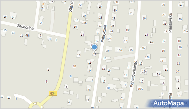 Tłuszcz, Fabryczna, 13, mapa Tłuszcz