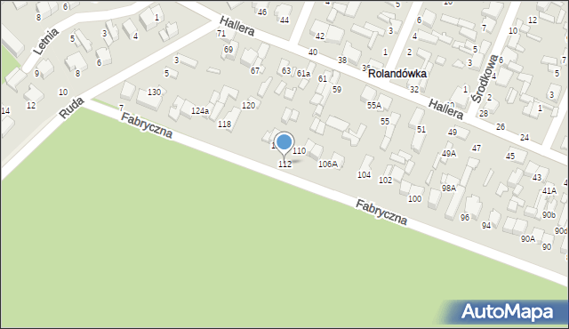 Tomaszów Mazowiecki, Fabryczna, 112, mapa Tomaszów Mazowiecki