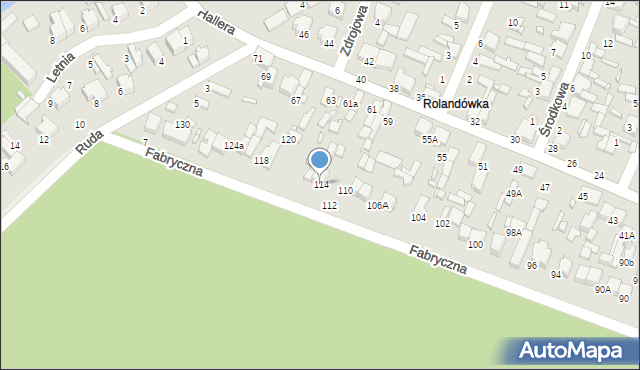 Tomaszów Mazowiecki, Fabryczna, 114, mapa Tomaszów Mazowiecki