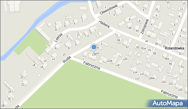 Tomaszów Mazowiecki, Fabryczna, 130, mapa Tomaszów Mazowiecki