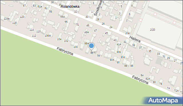 Tomaszów Mazowiecki, Fabryczna, 96, mapa Tomaszów Mazowiecki