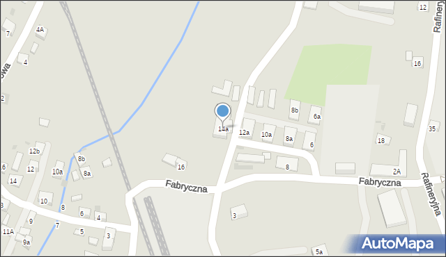 Trzebinia, Fabryczna, 14a, mapa Trzebinia
