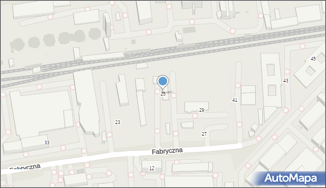 Tychy, Fabryczna, 25, mapa Tychów