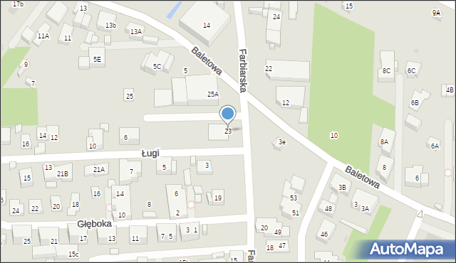 Warszawa, Farbiarska, 23, mapa Warszawy